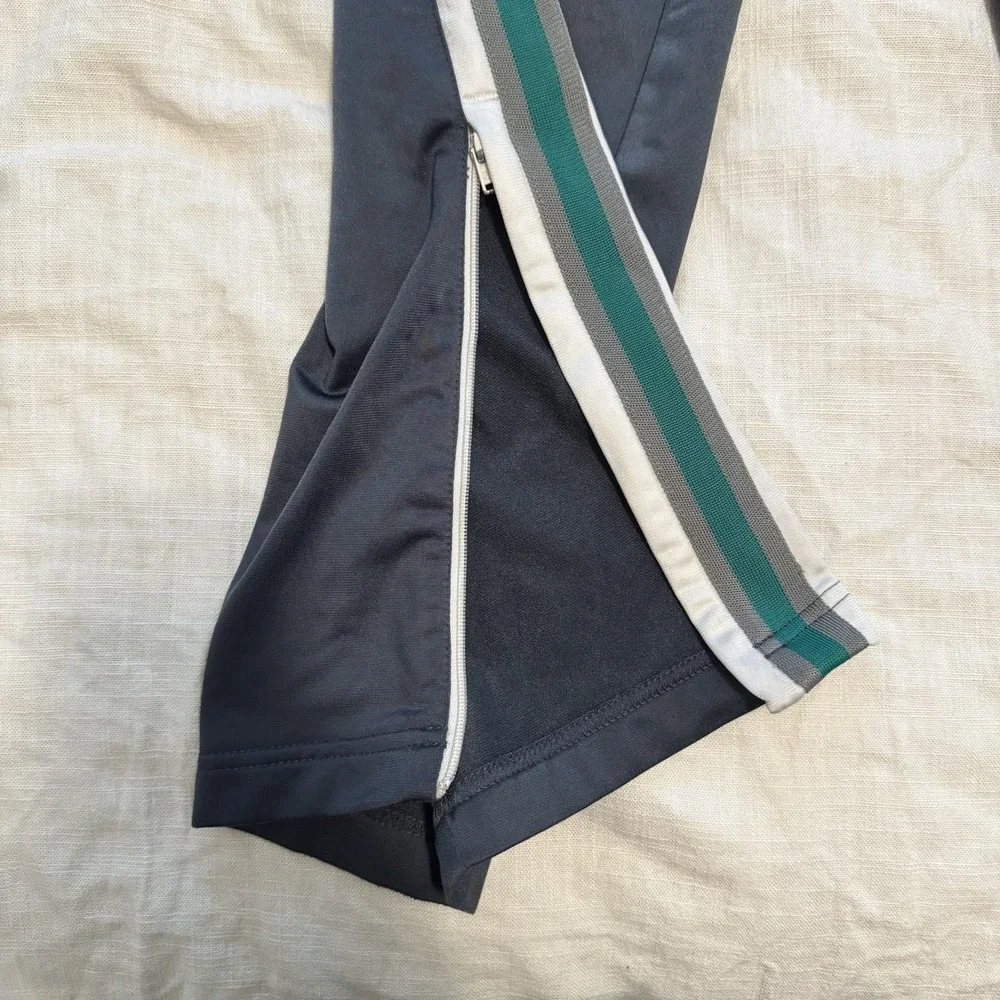 VTG Abercrombie‎ and Fitch Track Pants Boys Large Ankle Zip Y2K Baggy Spell Out